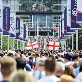 Schlange vor Wembley