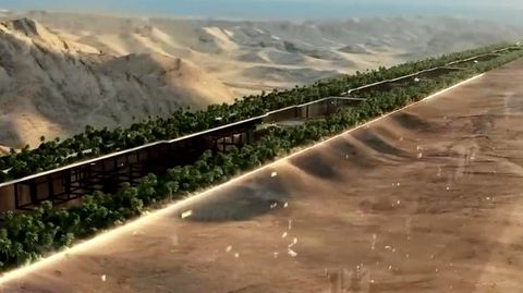 XXL-Stadt in Wüste: Faszinierende Aufnahmen zeigen Projekt in Saudi Arabien