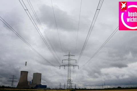Rauch steigt aus dem Kühlturm vom Kraftwerk Mehrum im Landkreis Peine.