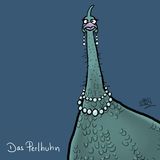 Eine Untergattung des Huhns ist das Perlhuhn. Landschulz stellt sich diese Tiere ungewöhnlich glamourös vor.