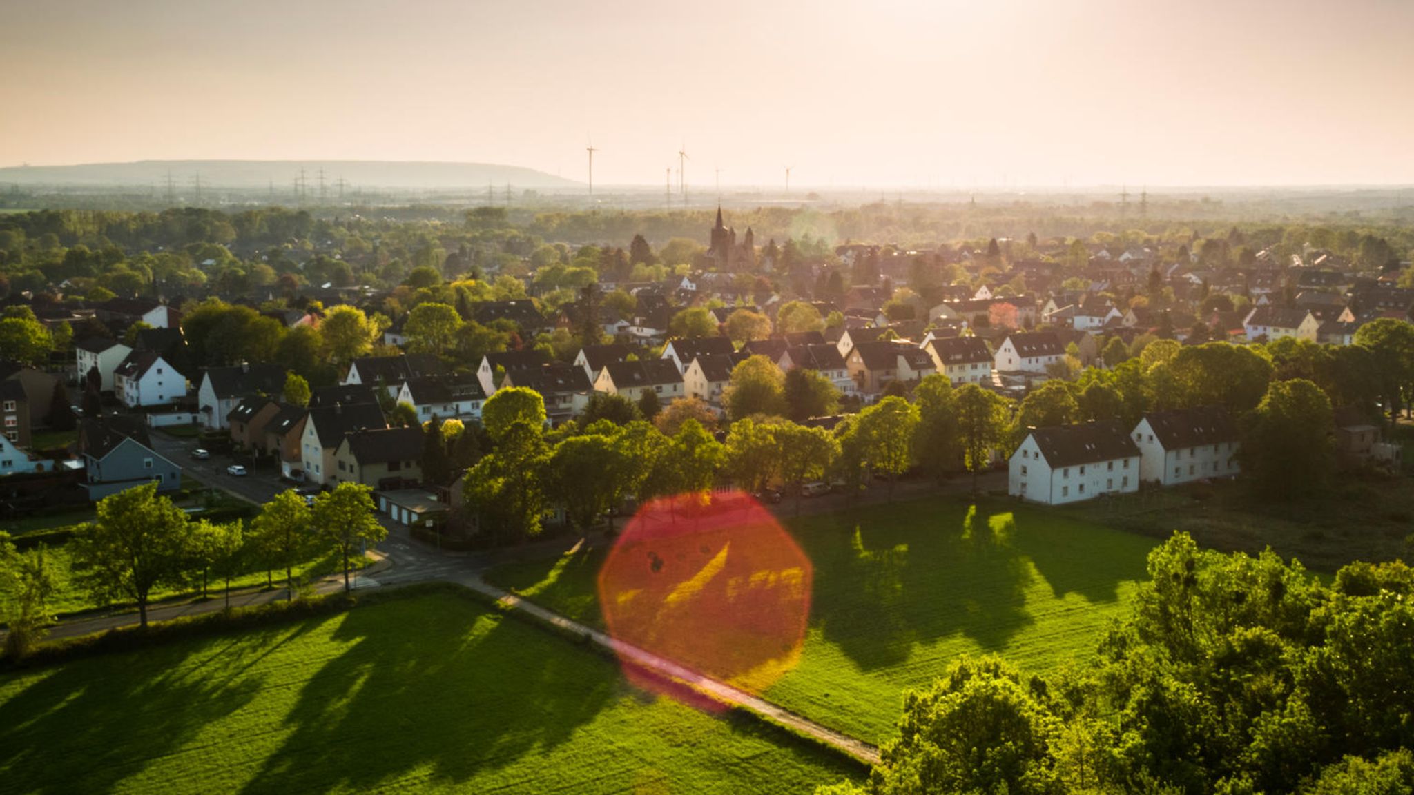 Eine bürgerliche Gegend irgendwo im Land