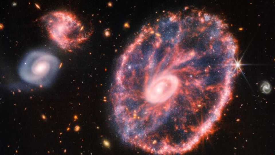 James Webb Telekop - Aufnahme der Wagenrad-Galaxie