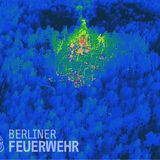 Ein Wärmebild der Berliner Feuerwehr zeigt den Brand im Grunewald.