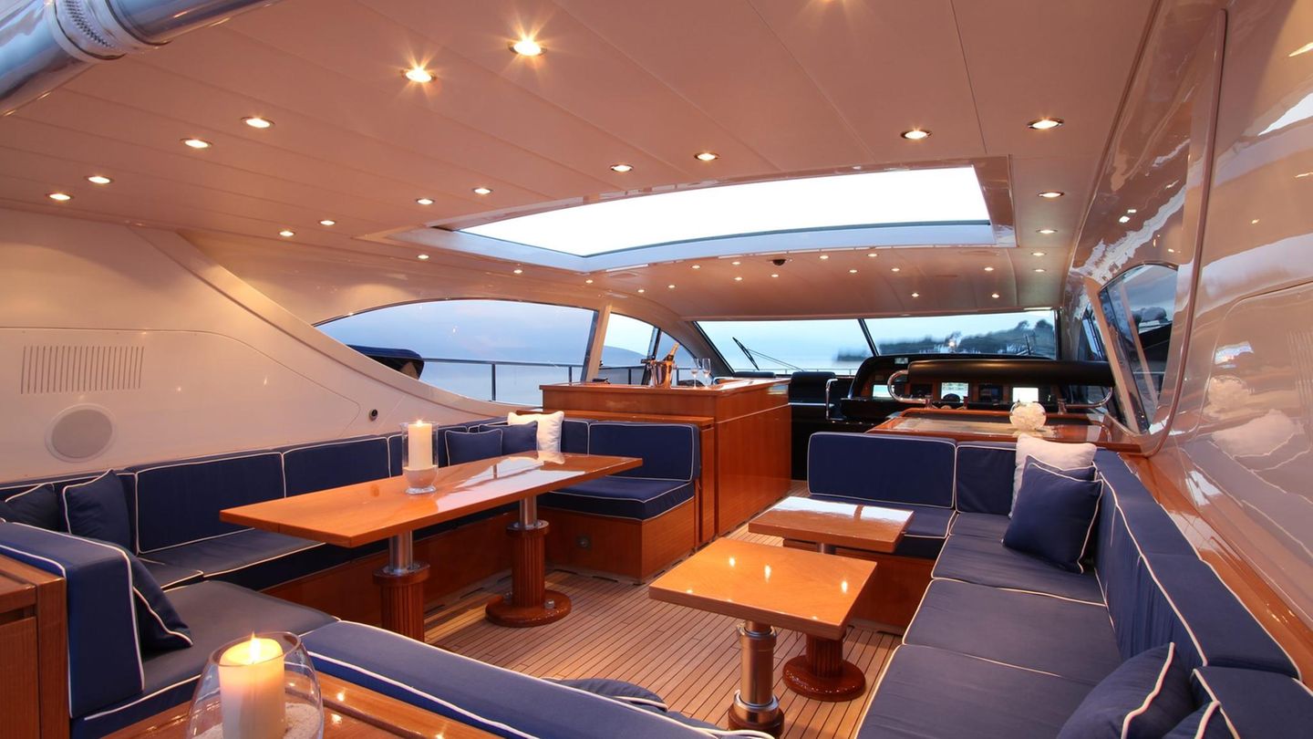 An Deck der Jacht "Zeus"