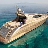 Die Jacht "Zeus" aus der Luft