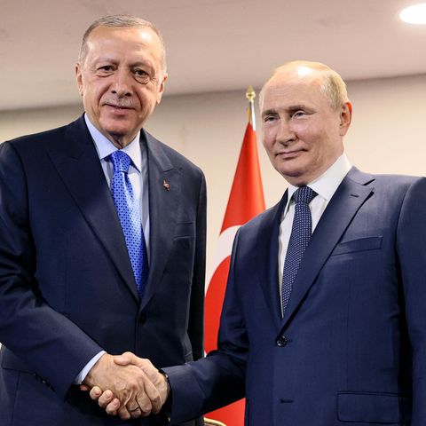 Erdogan und Putin schütteln sich die Hände