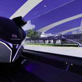 In der Umgebung von Städten bewegt sich der Zug ohne die Röhre.