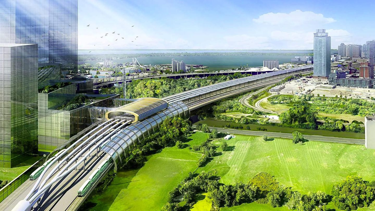 So stellen sich die Planer einen der Bahnhöfe vor.