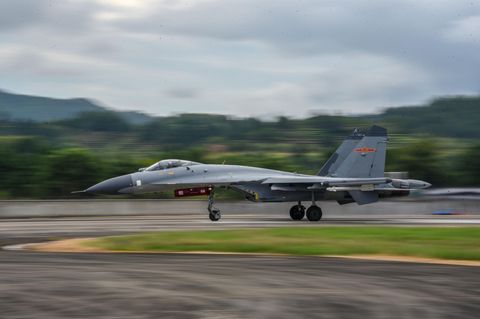 Insgesamt 21 chinesische Flieger hat das taiwanesische Verteidigungsministerium nach eigenen Angaben am 2. August entdeckt