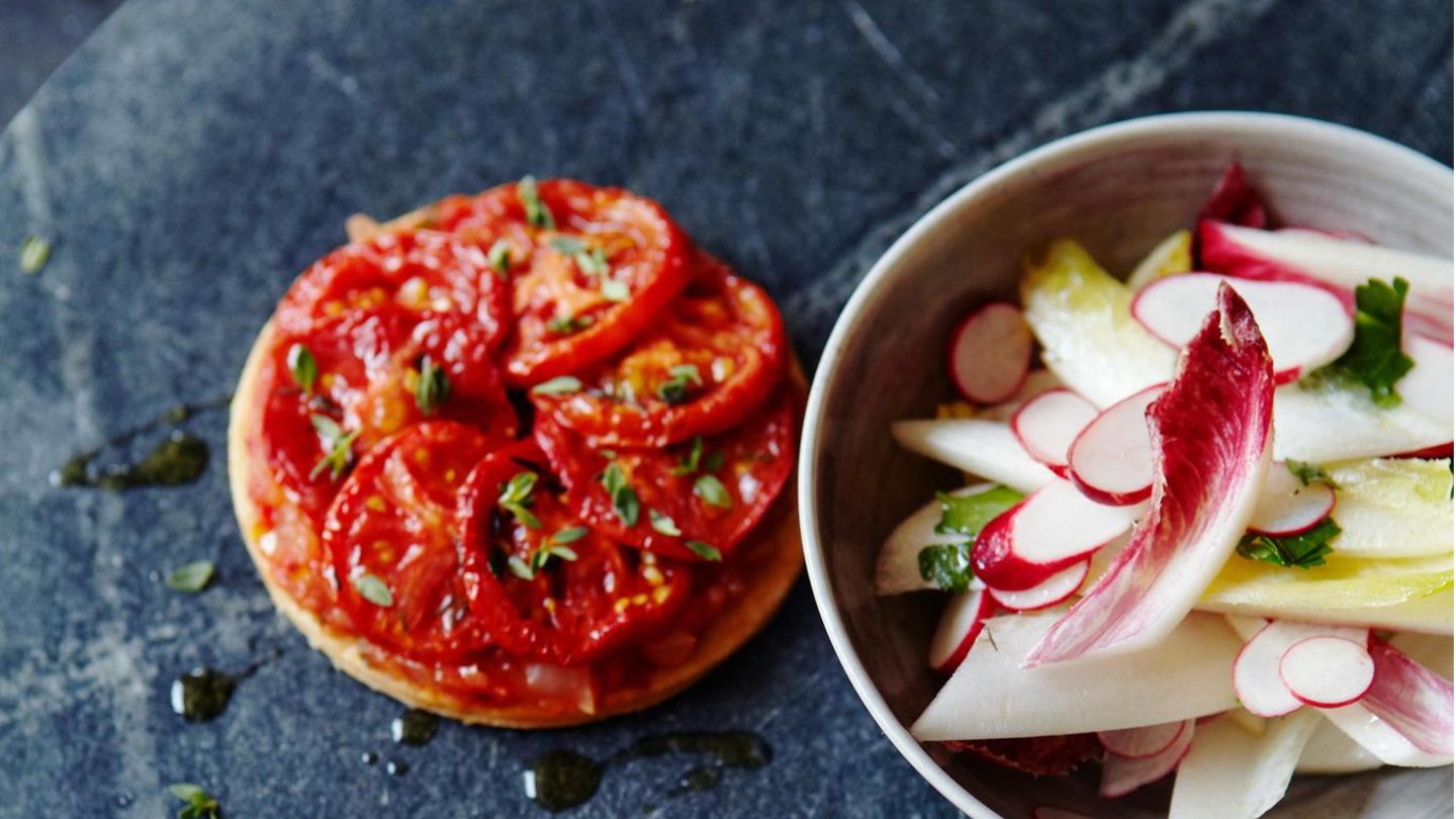 Tartes mit confierten Tomaten