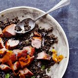 Geräucherte Entenbrust & Linsen