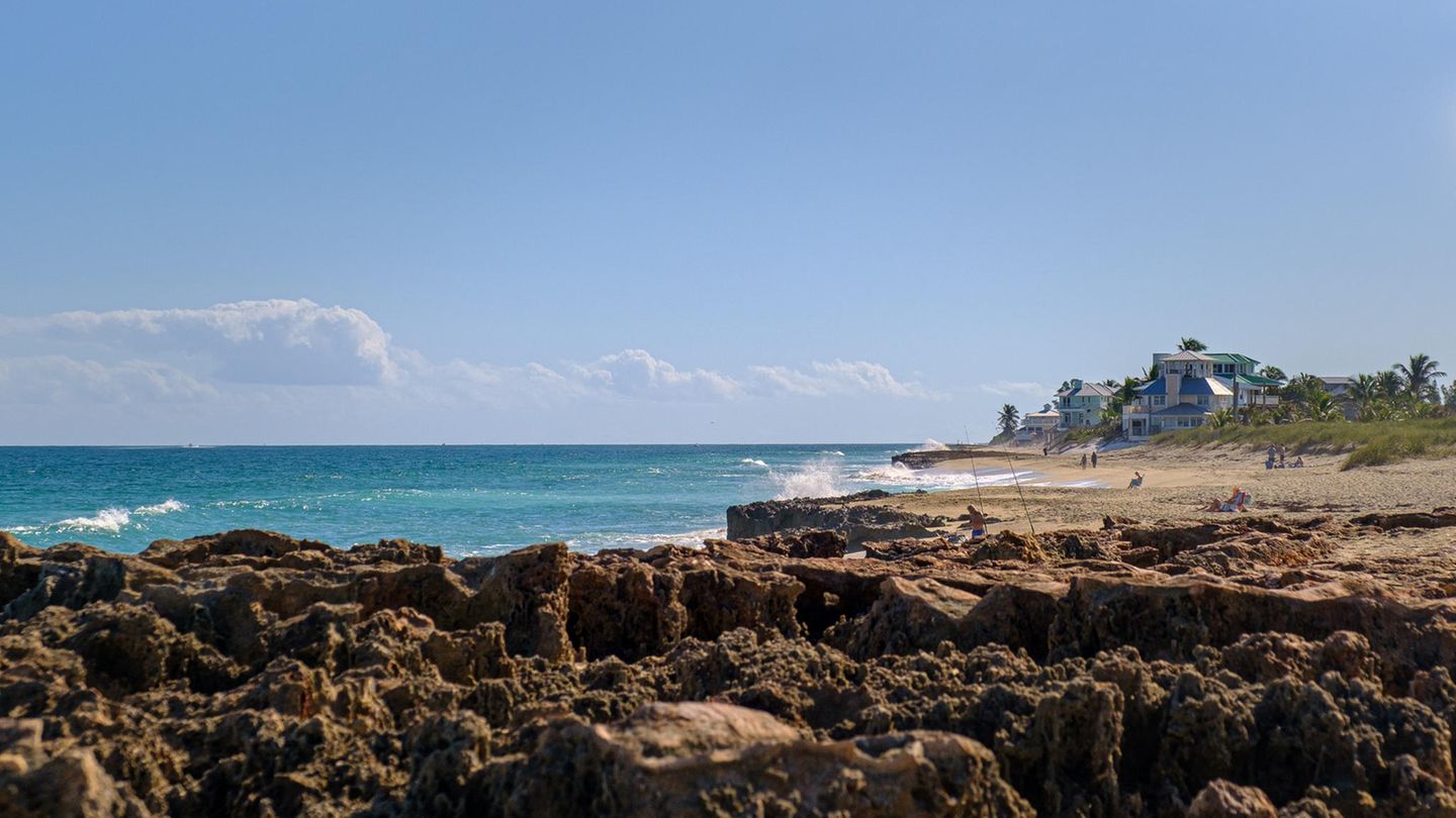 Aufnahme vom Rocky Beach auf Hutchinson Island in den USA