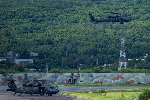 Bereits vor zwei Tagen übte die taiwanische Armee die Abwehr eines möglichen chinesischen Angriffs. Die Manöver wurden nun fortgesetzt