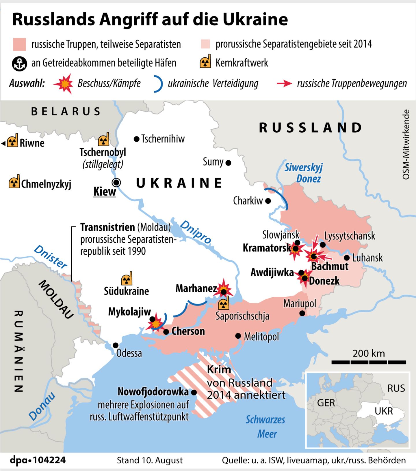 Explosionen auf russischem Luftwaffenstützpunkt Saki auf der Krim Explosionen auf russischem Luftwaffenstützpunkt Saki auf der Krim