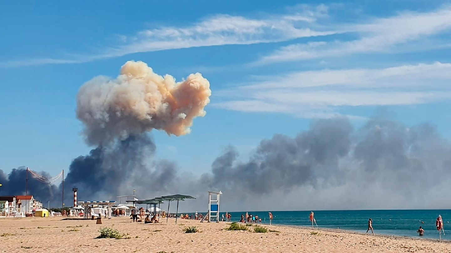 Explosionen auf russischem Luftwaffenstützpunkt Saki auf der Krim