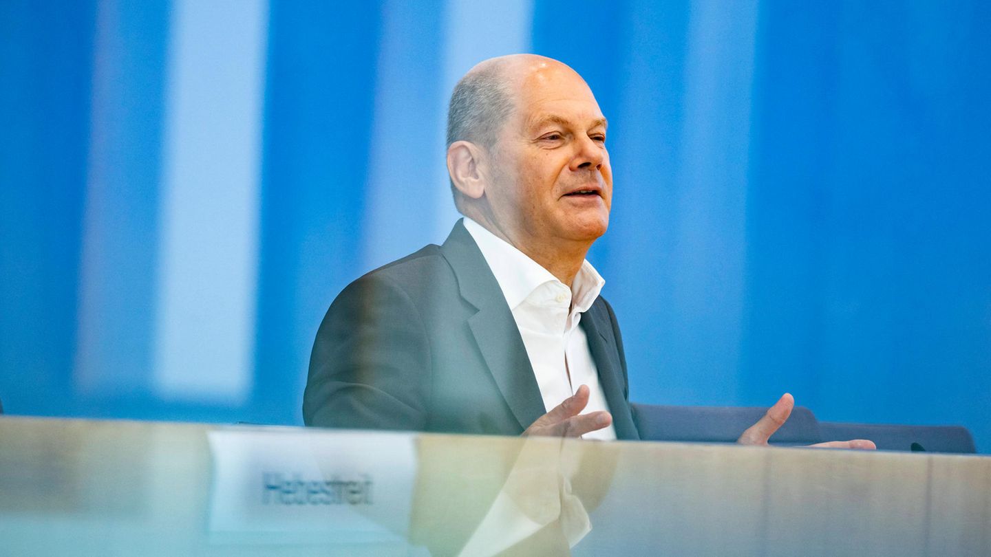 Olaf Scholz spricht in der Bundespressekonferenz Olaf Scholz spricht in der Bundespressekonferenz