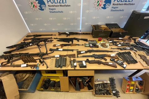 In Attendorn sichergestelltes Waffenarsenal