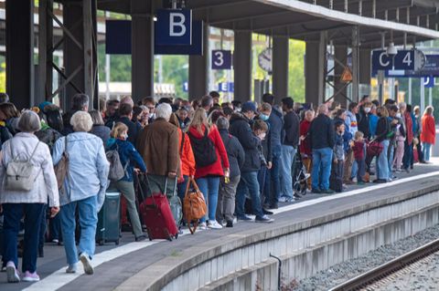 Bahnsteig in Stralsund
