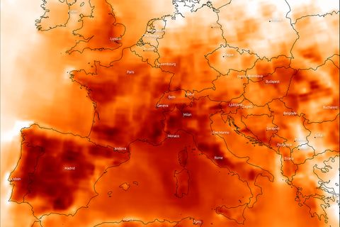 Visualisierung: Hitze-Anomalie in Europa sorgt für Dürre