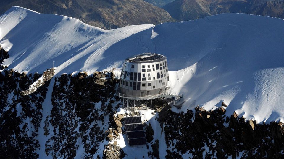 Besteigung des Mont Blanc: die Goûter-Hütte liegt auf 3835 Metern