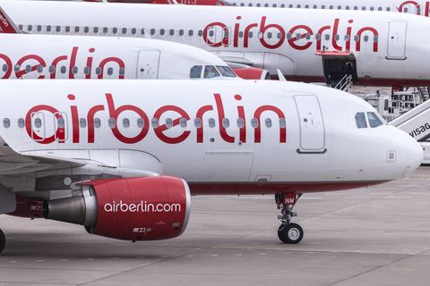 Flugzeuge von Air Berlin am Flughafen Berlin-Tegel: Am 1. November 2017 wurde das Insolvenzverfahren über das Vermögen der Air Berlin Gesellschaften eröffnet.