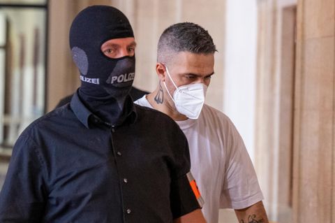 Anis Mohamed Youssef Ferchichi alias Bushido auf dem Weg in das Berliner Landgericht (Archivbild)