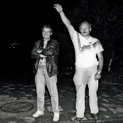 Harald Ewert mit eingenässter Jogginghose