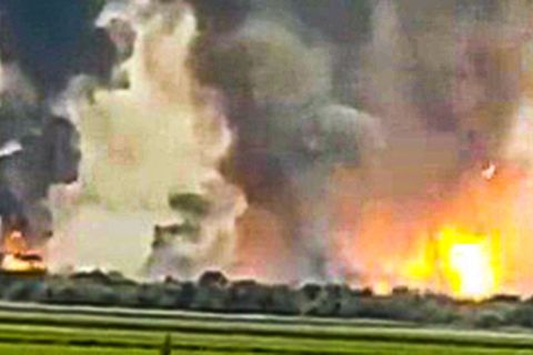 Krieg zwischen Ukraine und Russland: Brand und Explosion von Munition auf Krim-Militärbasis