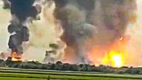 Krieg zwischen Ukraine und Russland: Brand und Explosion von Munition auf Krim-Militärbasis