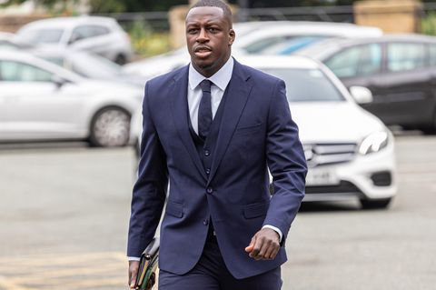 Benjamin Mendy auf dem Weg zum Gericht in Cheshire