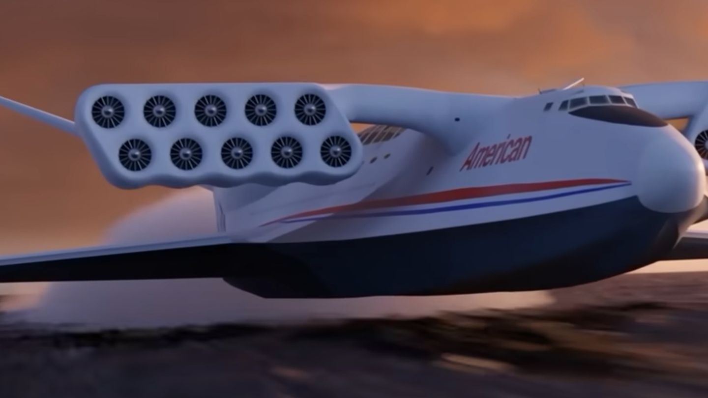 Ein Ekranoplan funktioniert ähnlich wie ein Luftkissenfahrzeug, nur viel eleganter. Seine breiten Stummelflügel sind so geformt, dass sich eine Art von Luftwalze zwischen ihnen und der Oberfläche bildet. Der Ekranoplan "reitet" dann auf dem Auftrieb seiner eigenen Welle. 