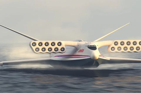 Das Aerocon Wingship hätte nur in Oberflächennähe gleiten können.