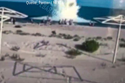 Video zeigt Explosion: Seemine nahe Odessa tötet drei Strandbesucher