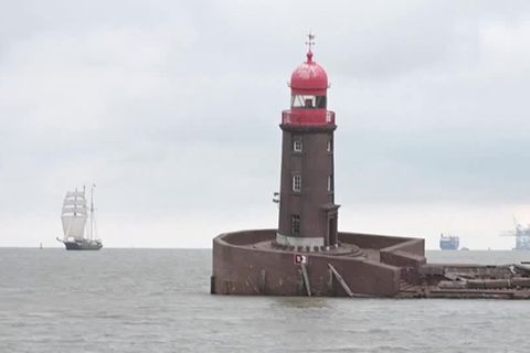 Bremerhaven: Bedenkliche Schieflage: Leuchtturm droht umzukippen