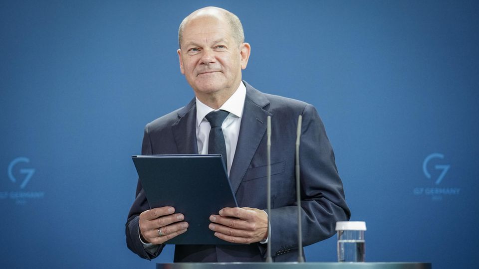 Bundeskanzler Olaf Scholz (SPD) äußert sich zur Steuersenkung auf Gas