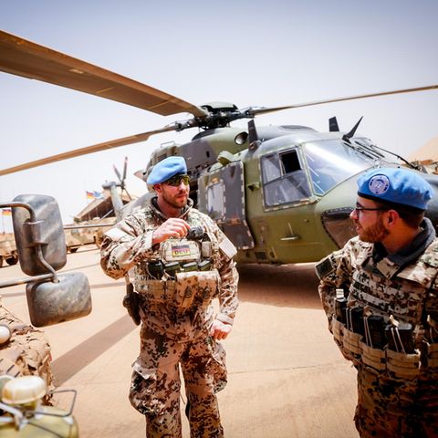 Deutsche Bundeswehrsoldaten im Camp Castor in Mali