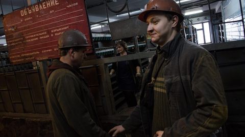 Von den Separatisten kontrollierte Mine im Donbass.