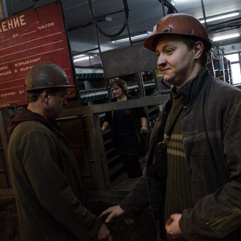 Von den Separatisten kontrollierte Mine im Donbass.