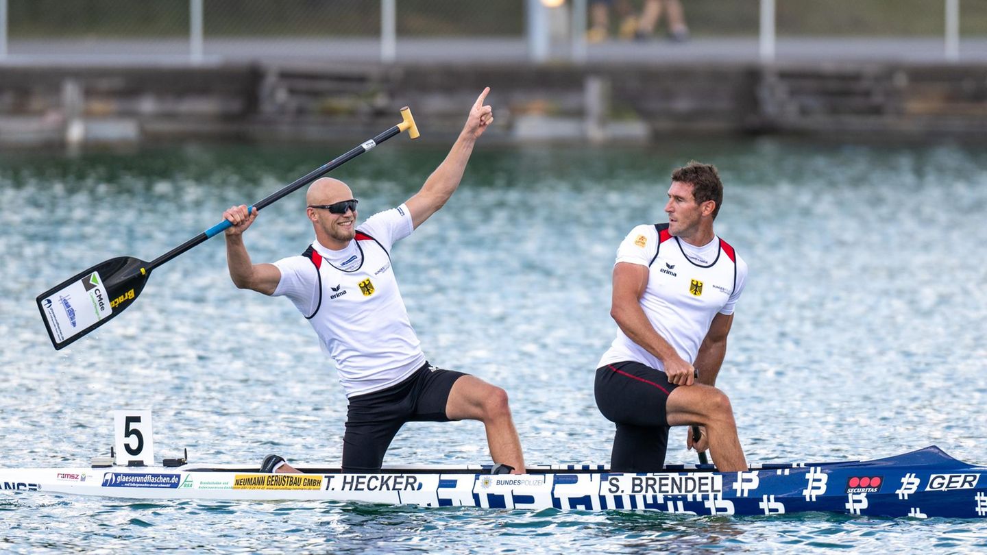 BRONZE: Sebastian Brendel und Tim Hecker im Canadier-Zweier über 500 Meter. Dem Duo fehlten in einem spannenden und engen Rennen nur elf Hundertstelsekunden auf die zweitplatzierten Polen. Gold ging überlegen an Weltmeister Spanien.