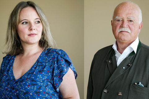 Porträts von Jessica Rosenthal und Peter Gauweiler als Collage