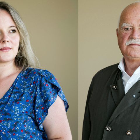 Porträts von Jessica Rosenthal und Peter Gauweiler als Collage