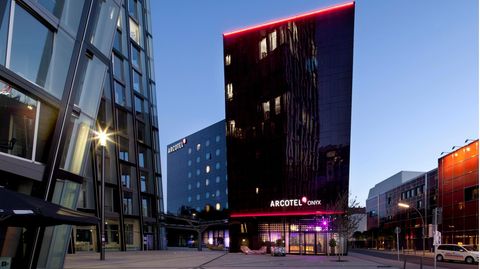 Das Hotel "Arcotel Onyx" auf der Reeperbahn