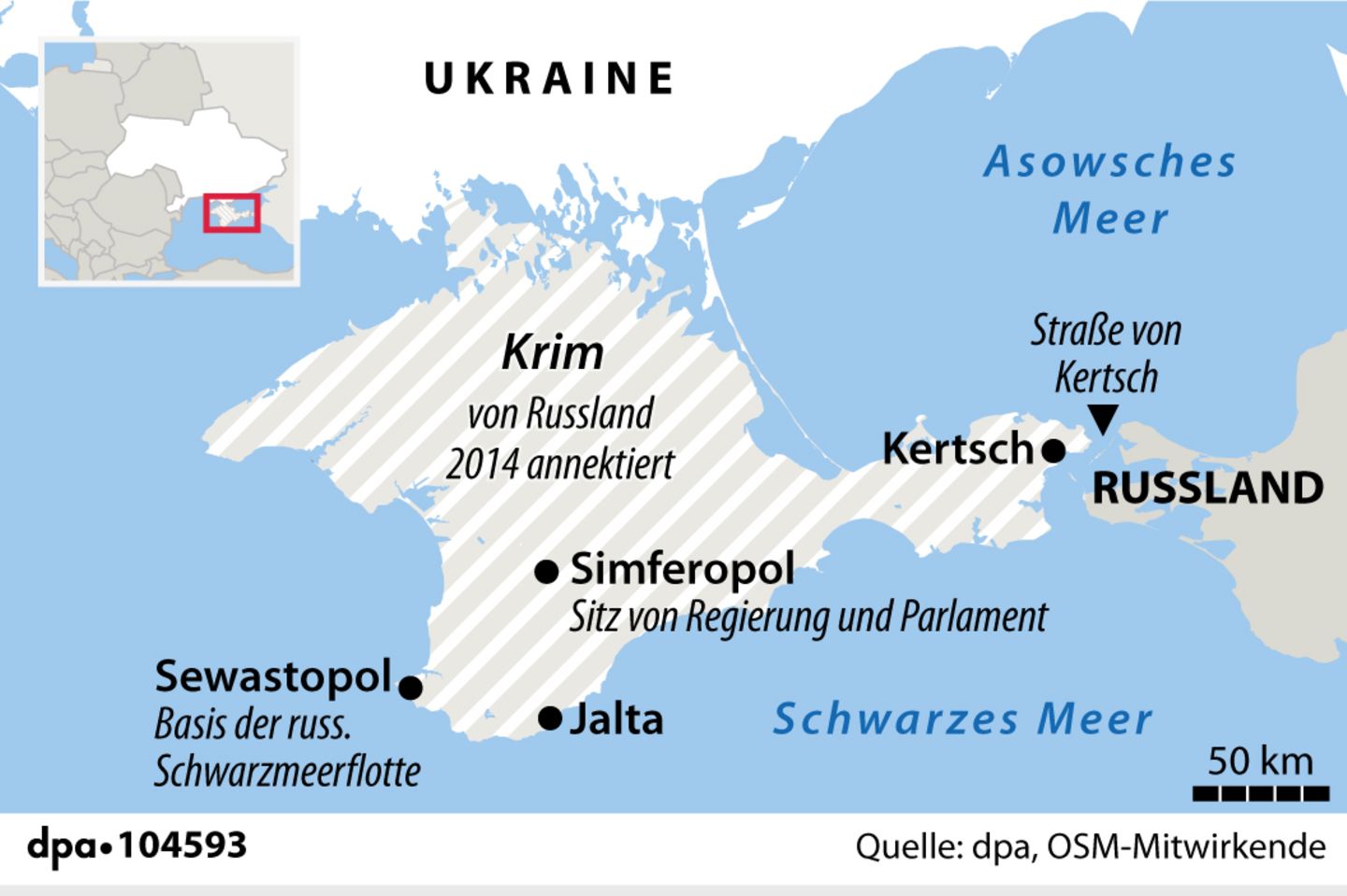 Die Schwarzmeer-Halbinsel Krim