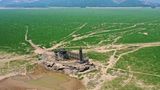 Das ausgetrocknete Seebett des Poyang-Sees, Chinas größtem Süßwassersee
