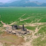 Das ausgetrocknete Seebett des Poyang-Sees, Chinas größtem Süßwassersee