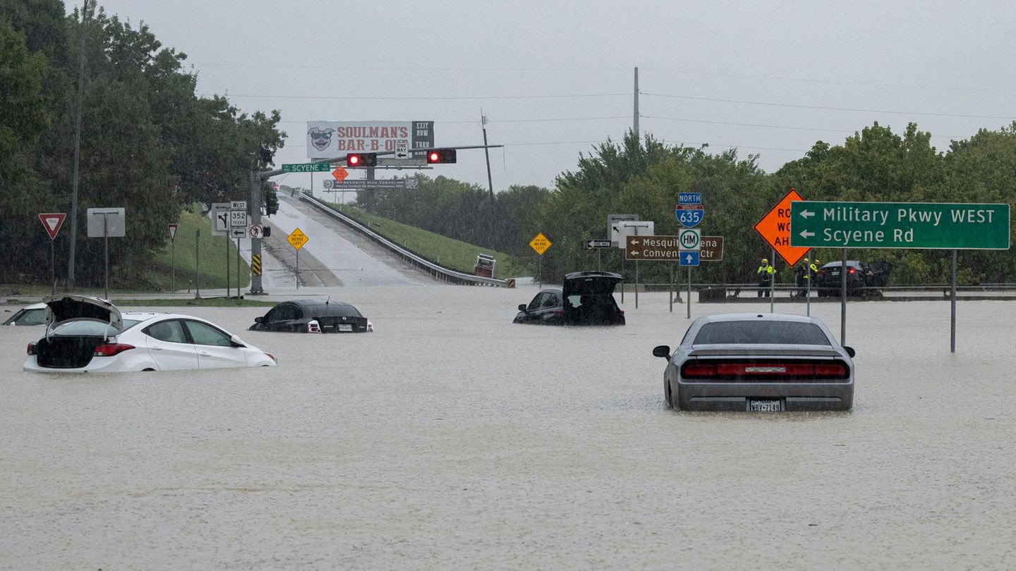 Überschwemmungen in Mesquite in Texas