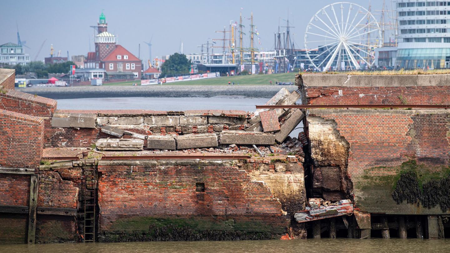 Bremerhaven abgesackte Mole