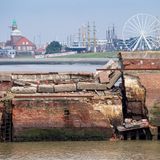 Bremerhaven abgesackte Mole