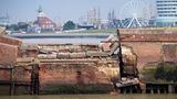 Bremerhaven abgesackte Mole