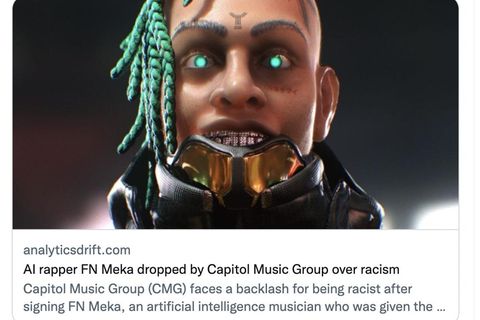 Das Gesicht des virtuellen Rappers FN Meka